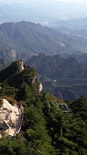 航拍5A河南尧山景巨蛙峰视频风景名胜区56秒视频