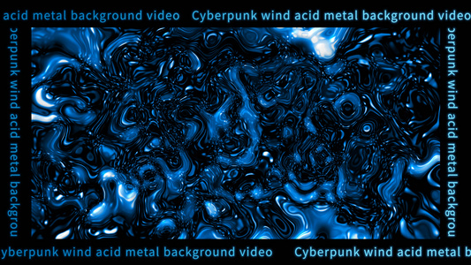 赛博朋克风酸性金属字母边框视频背景视频