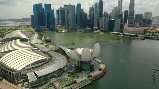 新加坡艺术科学博物馆码头视频
