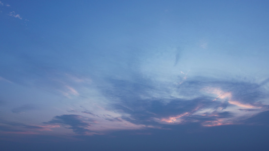 入夜时段的天空实拍视频