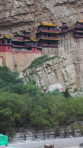 悬空寺航拍恒山悬空寺视频