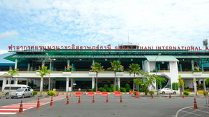 泰国城市素叻他尼国际机场合集4K66秒视频