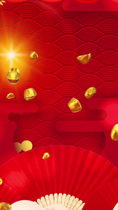 红色喜庆新年春节循环背景视频视频