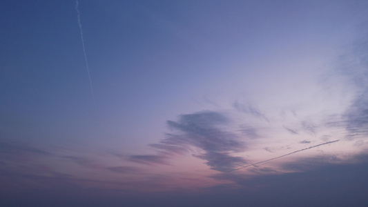 入夜时段的天空实拍视频