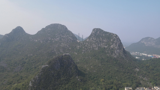 广西桂林芦笛4A景区航拍视频视频