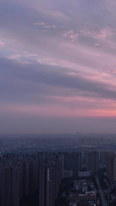 航拍重庆大渡口区傍晚延时天空空镜视频