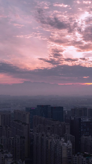 航拍重庆大渡口区傍晚延时天空空镜14秒视频