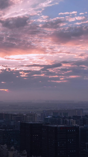 航拍重庆大渡口区傍晚延时天空空镜14秒视频