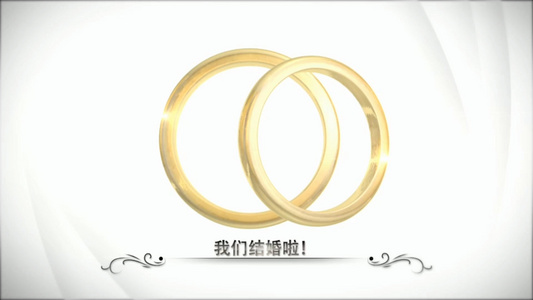 金色戒指生成结婚片头AECC2015模板视频