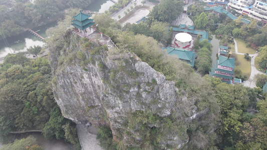 广西桂林虞山景区航拍视频视频