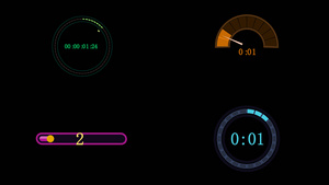 一组科技倒计时动画 15秒视频