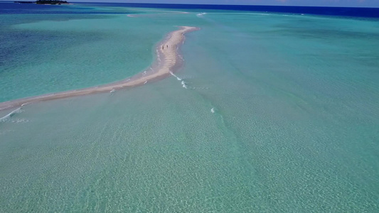 放松度假胜地海滩生活方式的空中无人驾驶飞机旅行通过视频