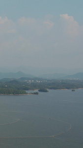 航拍5A安徽万佛湖景区标志景点龙河塔视频风景名胜区视频