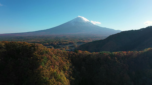 日本川口湖的福吉山日落19秒视频