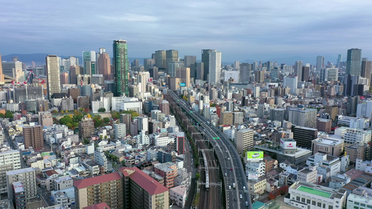 日本大阪城市建筑视频