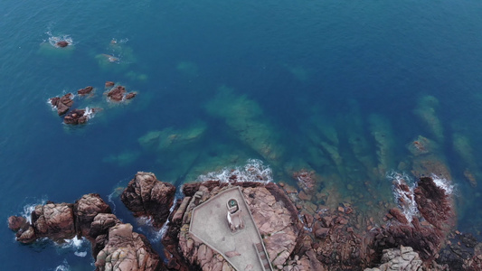 法兰西布列塔涅伯来哈特岛和海岸的摄像视频