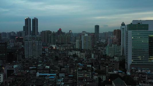 广州夜景城市傍晚视频