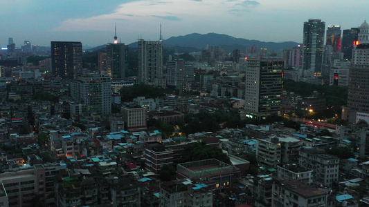 广州夜景城市傍晚视频