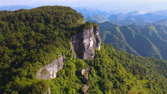 贵州美丽乡村森林风景喀斯特地貌奇石视频