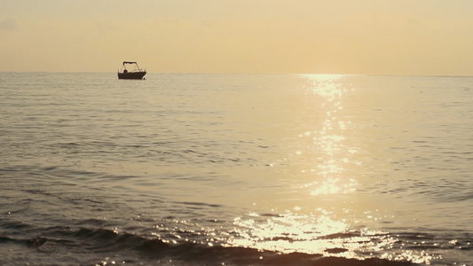 海边夕阳日落景象视频