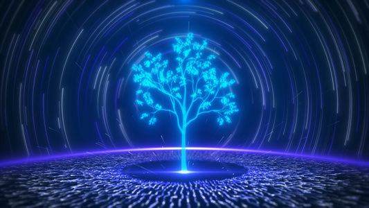 炫光粒子光线唯美信息科技智慧树视频