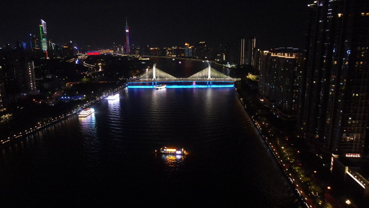 广州夜景海印大桥视频