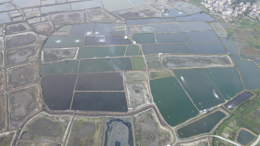 沿海养殖基地航拍视频