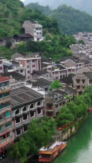 贵州镇远古城航拍视频古建筑31秒视频