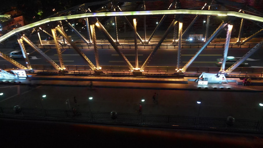 广州夜景海珠大桥视频