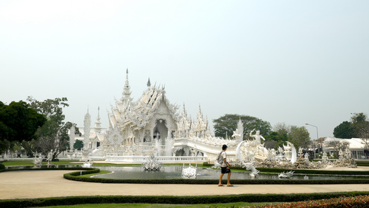 泰国清莱地标白庙实拍合集4K视频