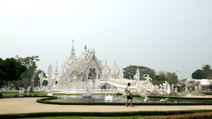 泰国清莱地标白庙实拍合集4K57秒视频