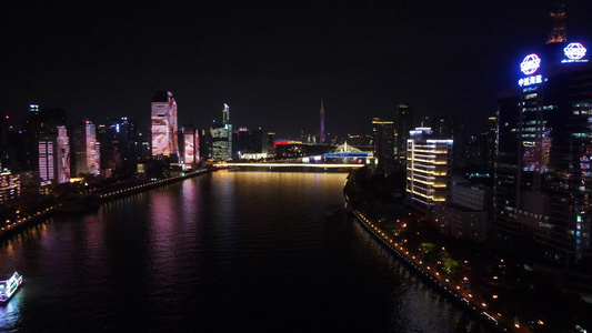 广州夜景珠江两岸夜景[台海两岸]视频