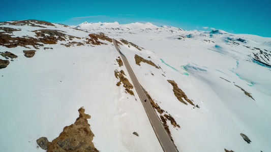 挪威高雪山地公路视频