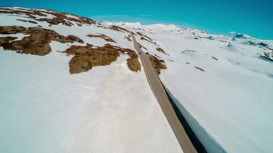挪威的山地公路视频