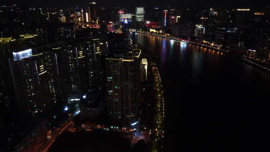 广州夜景珠江两岸夜景[台海两岸]视频