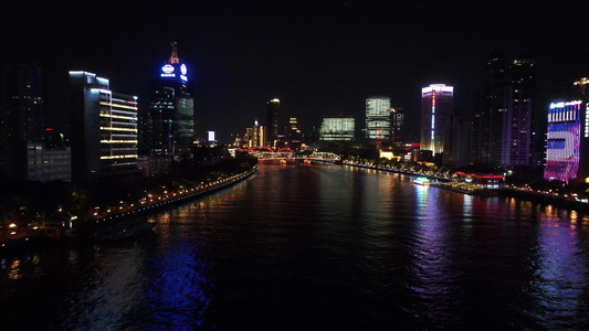 广州夜景珠江两岸夜景[台海两岸]视频