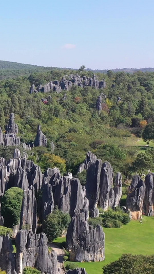 云南石林景区航拍视频云南旅游28秒视频