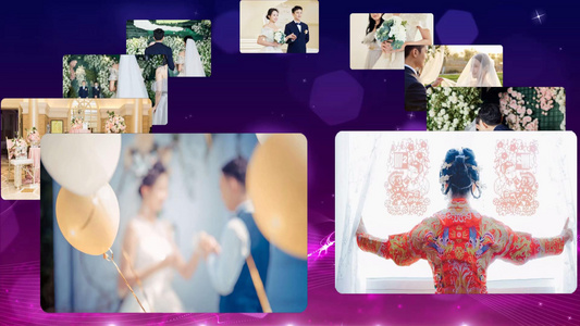 震撼婚礼图文展示会声会影X10视频模板视频