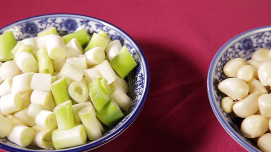 葱姜蒜辣椒花椒麻椒各种香料视频