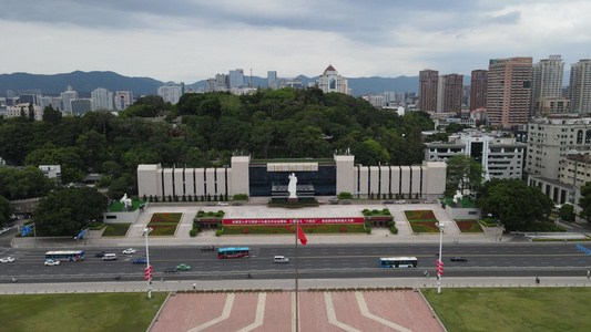 福建福州五一广场航拍视频视频