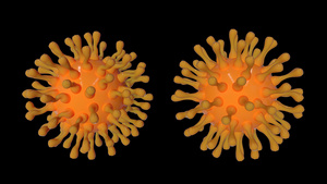 单个冠状病毒展示动画4k 7秒视频