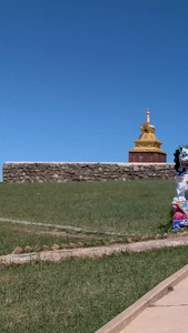 5A巴音布鲁克草原景点巴润寺实拍视频合集自驾旅游视频