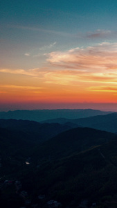 自然风光日落晚霞夕阳航拍移动延时视频