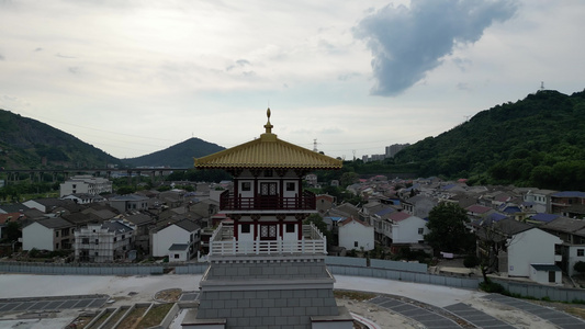 航拍湖北黄石东方山景区视频