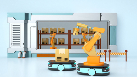 3d机械工业自动化动画 视频