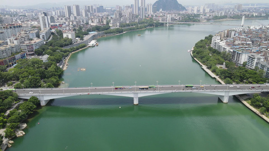 广西柳州城市风光航拍视频