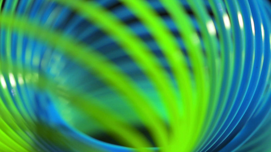 抽象色彩化螺旋线背景绿视频
