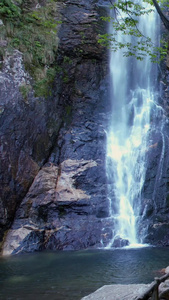 航拍5A安徽六安天堂寨瀑布群景观区九影瀑景点视频大自然视频