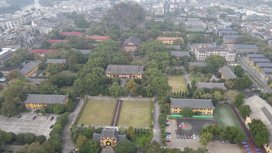 广西桂林独秀峰王府5A景区航拍视频视频