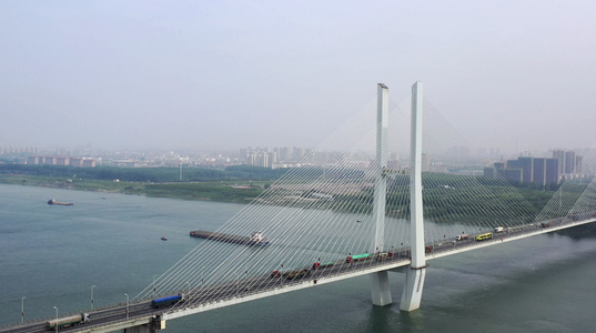 湖北荆州长江大桥视频